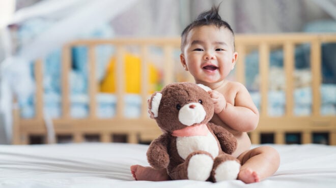 baby start laughing