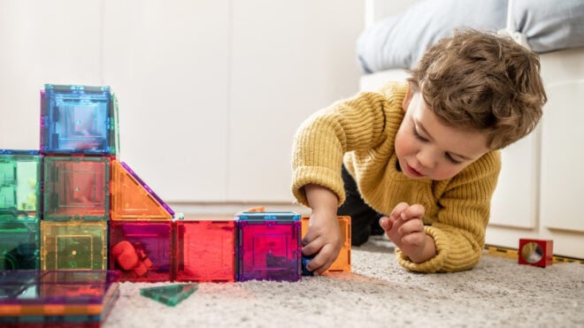 toddler playing