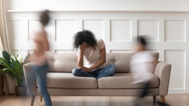 An upset mom