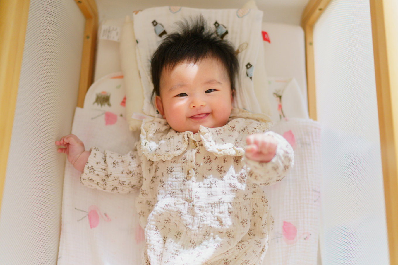Baby in her bed