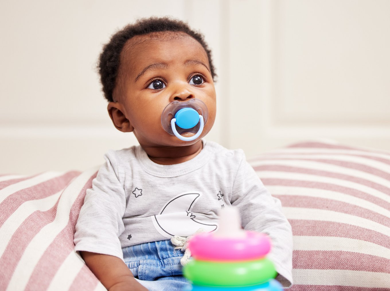 Baby with a binkie
