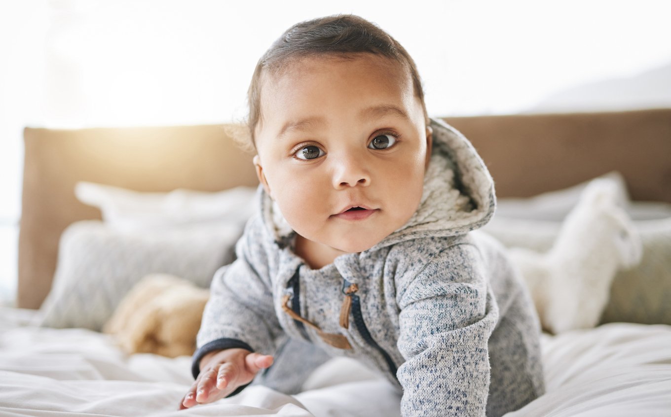 Baby in a hoodie