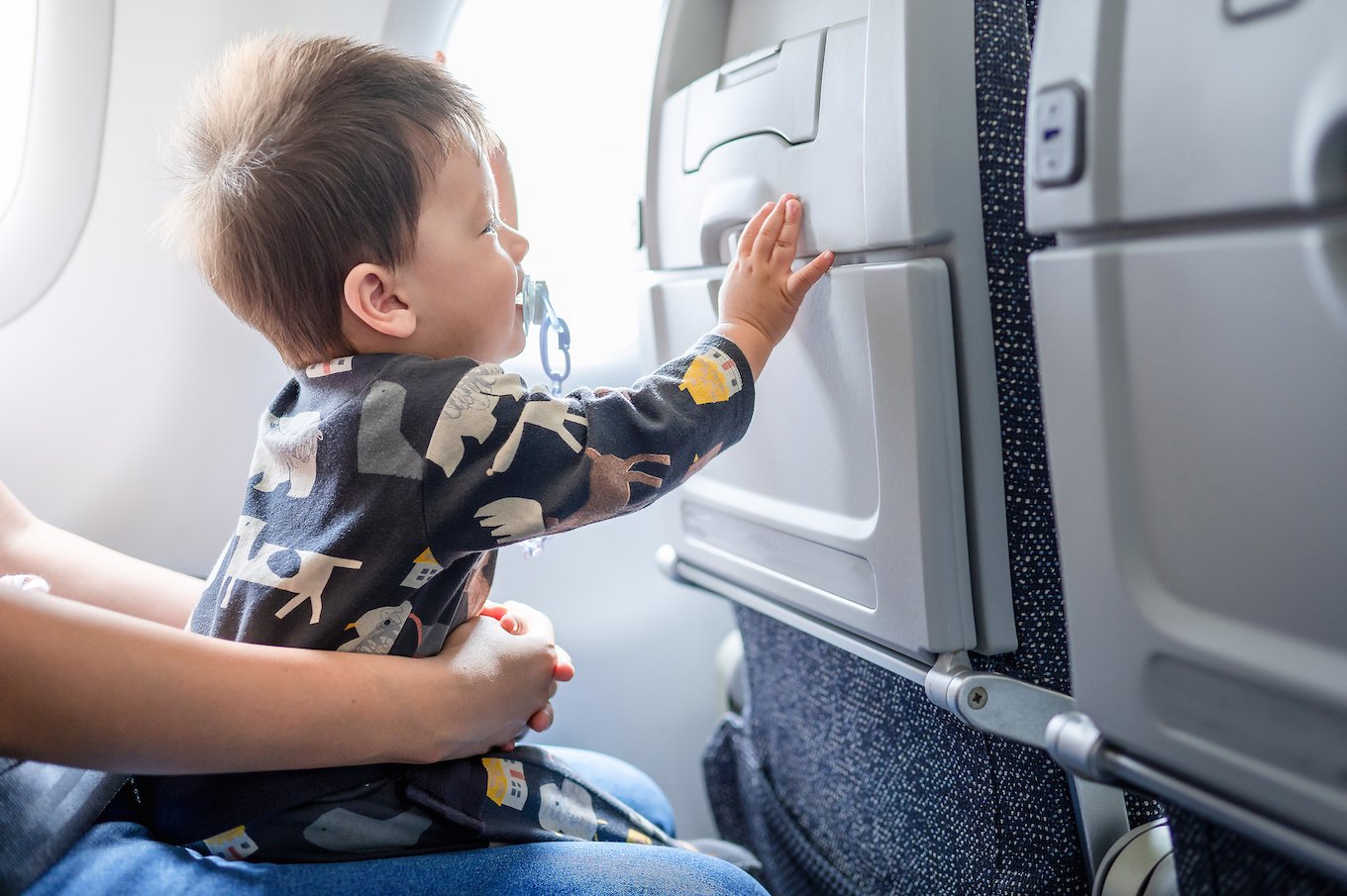 Baby on an airplane