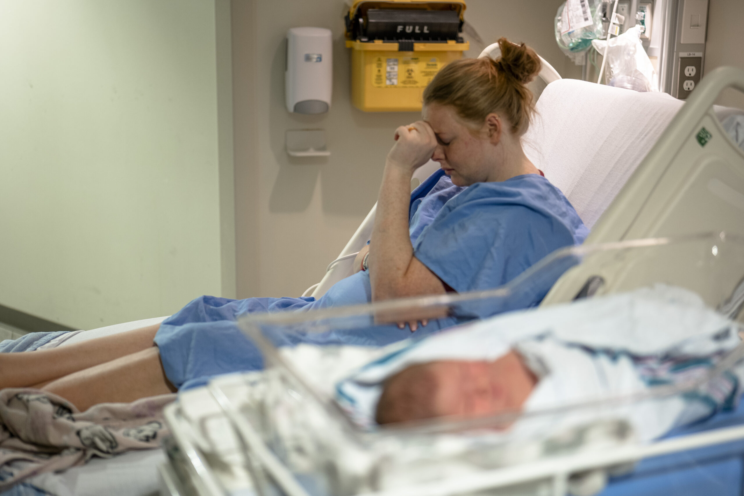 New mother dealing with post partum depression