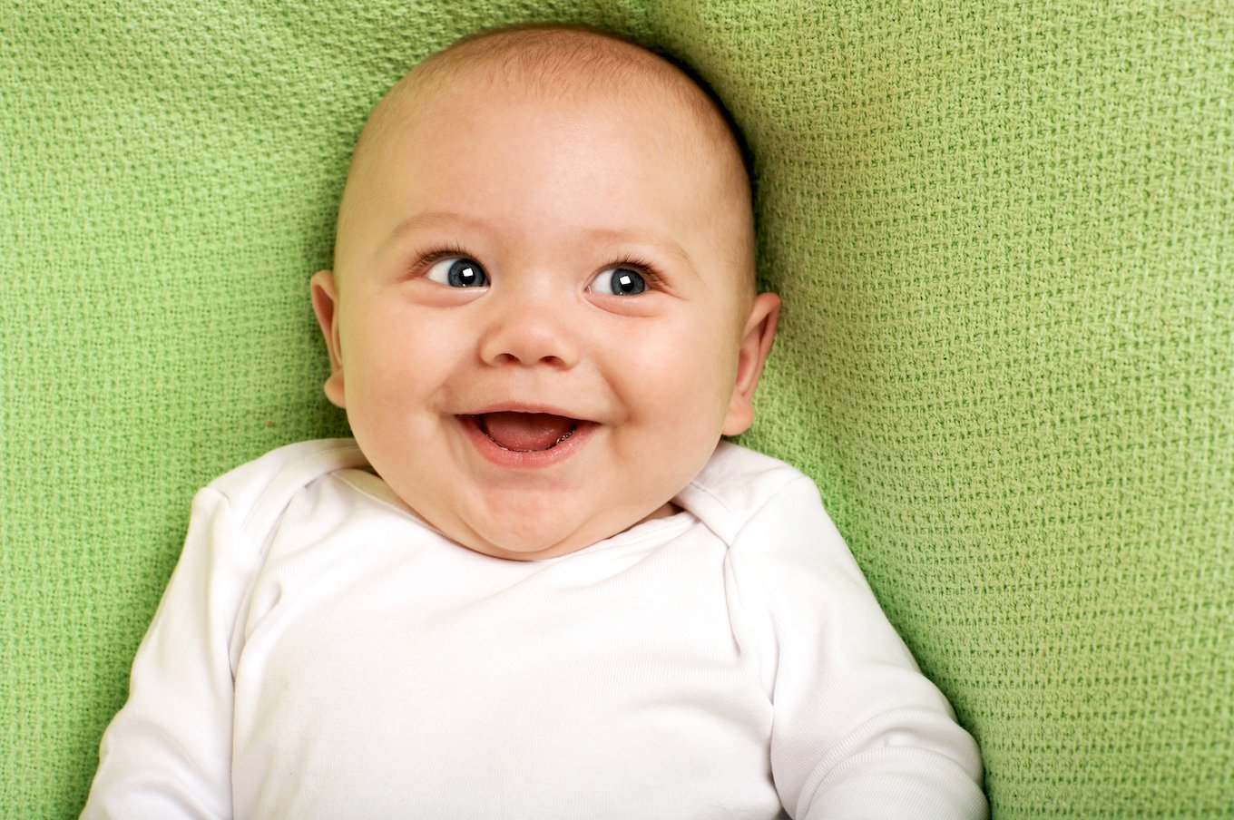 Baby boy smiling