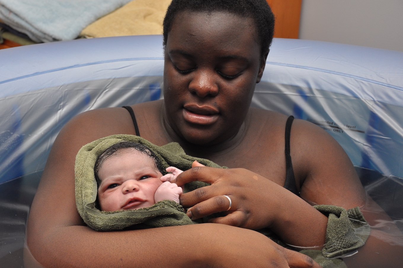Mother and baby after home birth