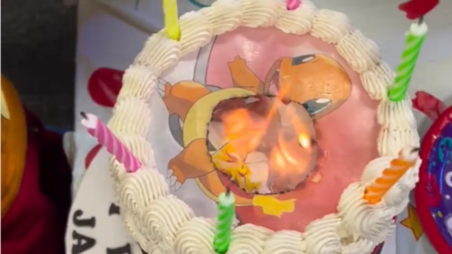 charizard birthday cake
